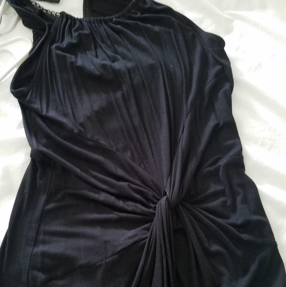 Bisou Bisou Dressy Black Tunic Top